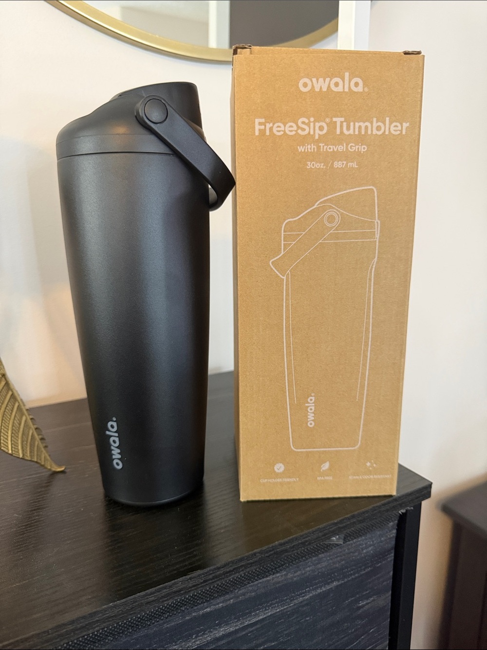 Owala FreeSip 30oz Travel Tumbler - Black NEW